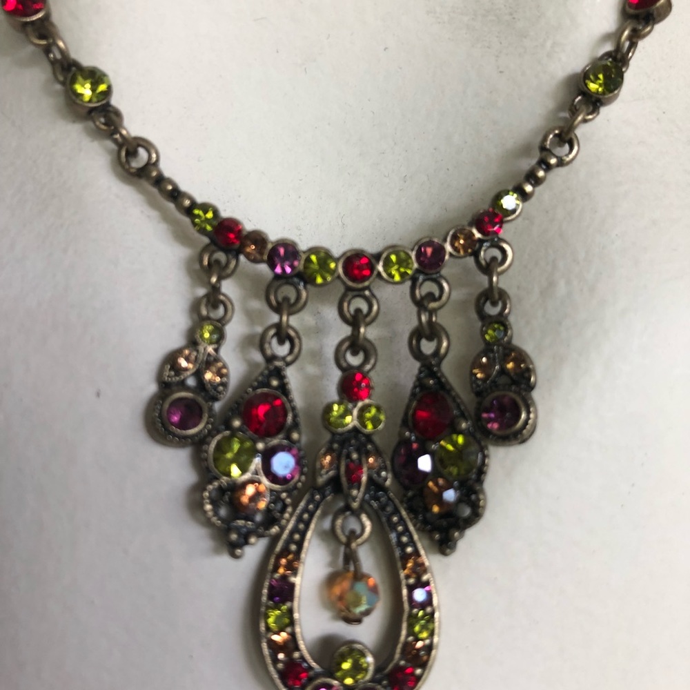 Crystal Edwardian Style Necklace and Earring Set